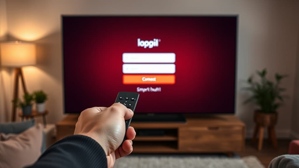 Setting up IPTV Smarters Pro on a smart TV with the Xtream Codes login screen