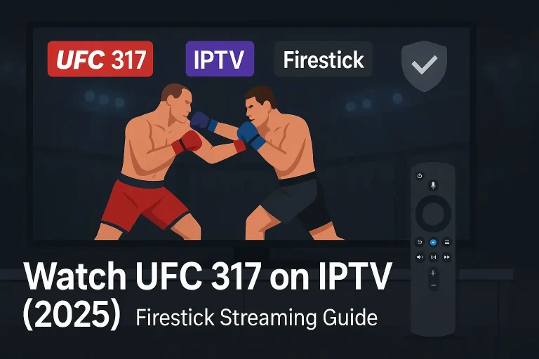 Watching a UFC pay-per-view event on IPTV using a Firestick