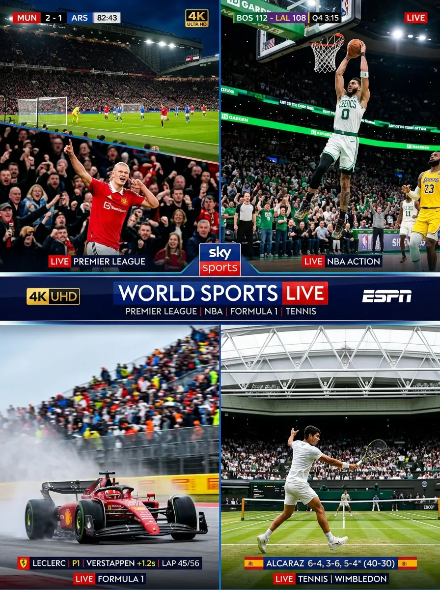 40.000+ live zenders en sport wereldwijd